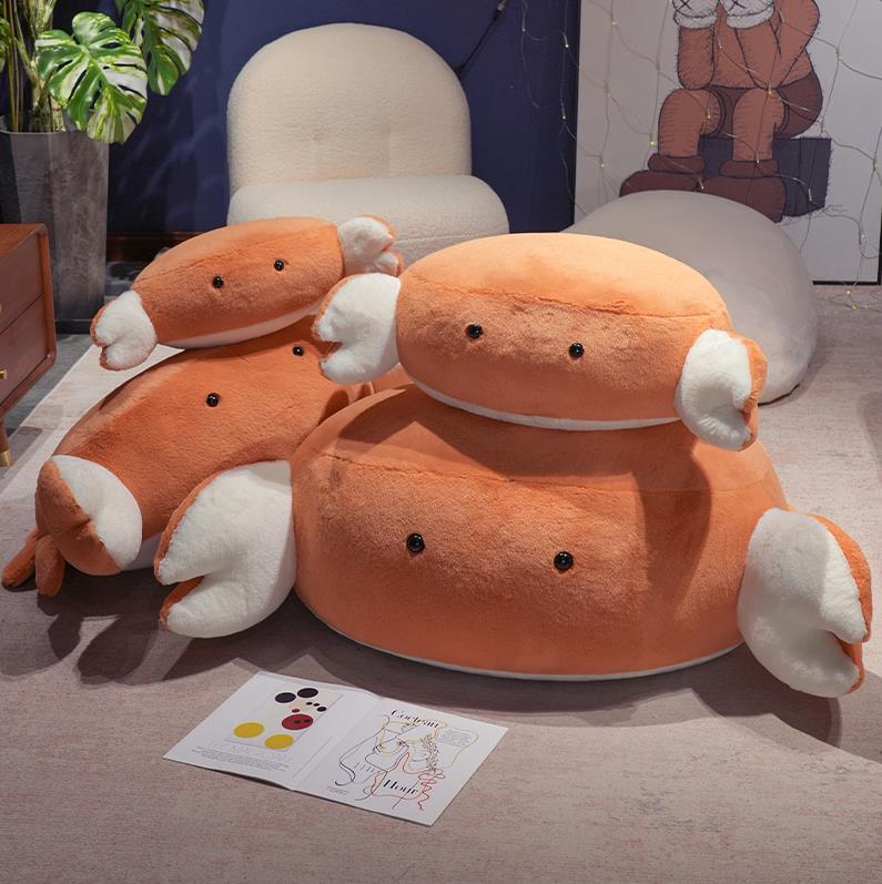 Custom Stuffed Crab Toys Soft Sea Animals High Quality Sleeping Pillow Baby Home Cushio For Kids 10
