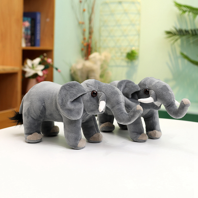 Stuffed plush simulation cute elephant and soft elephant animal toys 4