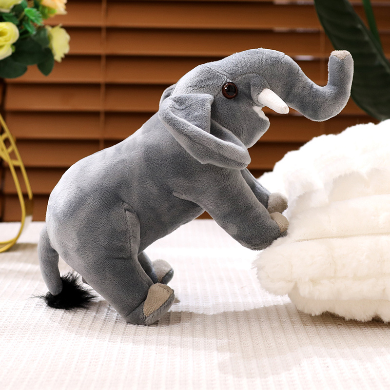 Stuffed plush simulation cute elephant and soft elephant animal toys 2