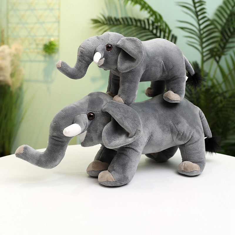 Stuffed plush simulation cute elephant and soft elephant animal toys 3