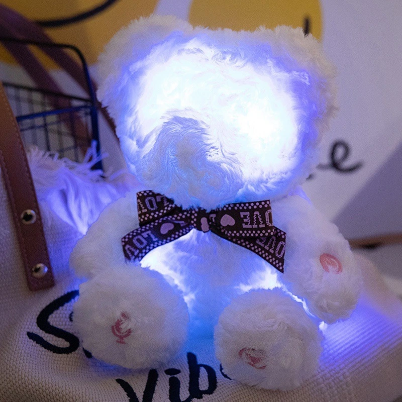 Appeasing Led night Lamp Plush Toy Custom Plush Toy Animal Plush Bear Toy 1