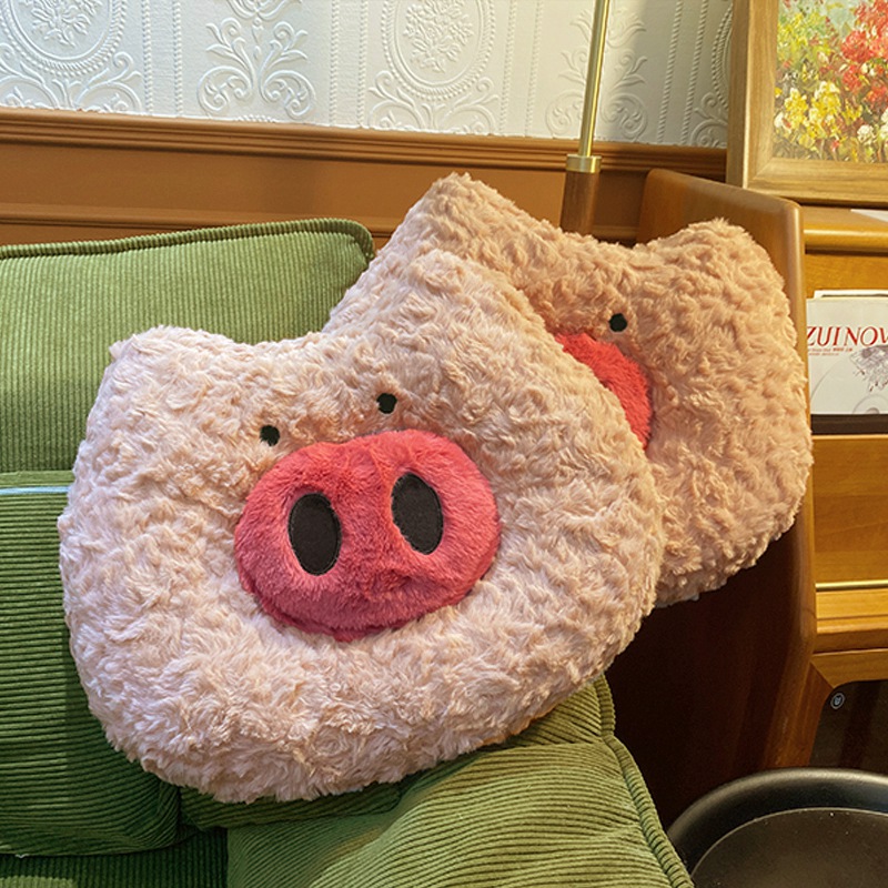 Stuffed cute animal pig plush neck nap pillow comfortable nap pillow 4