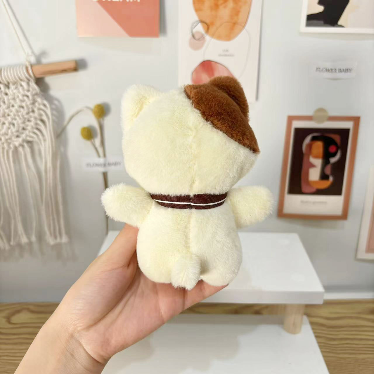 Llavero de peluche con forma de oso y gato, regalo promocional, peluche personalizado 8