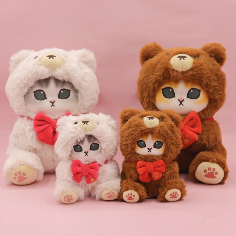 Kawaii Plush Keychain Custom Dressing Cat Plush Keychain Shark Cat Plush 1