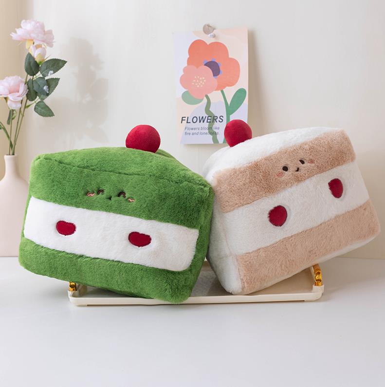 Custom Kawaii Stuffed Cake Plush Toy Soft Throw Pillow Bread Food Cake Plush Toys 8