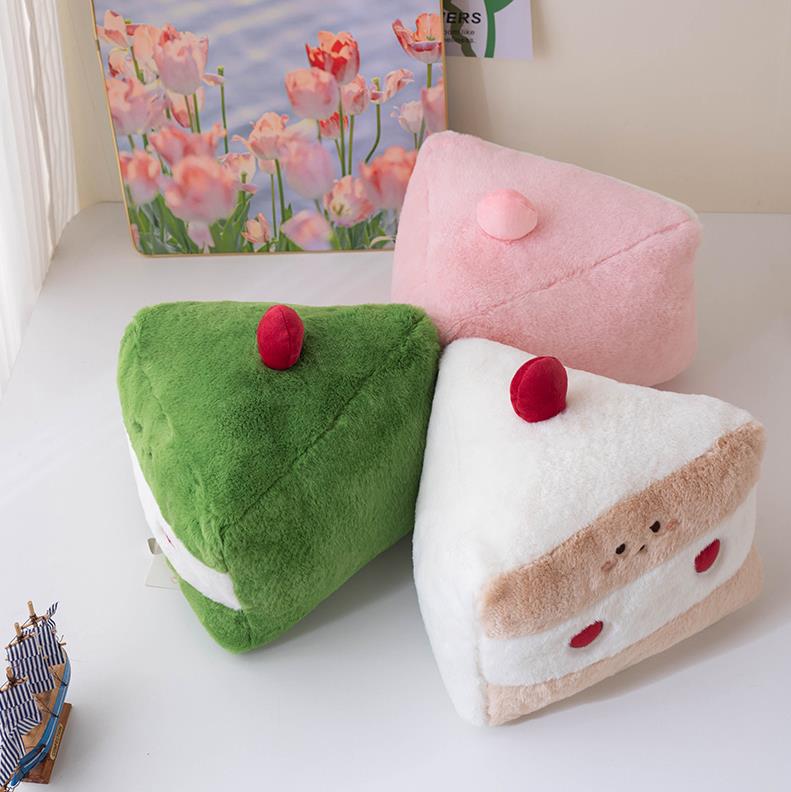 Custom Kawaii Stuffed Cake Plush Toy Soft Throw Pillow Bread Food Cake Plush Toys 7
