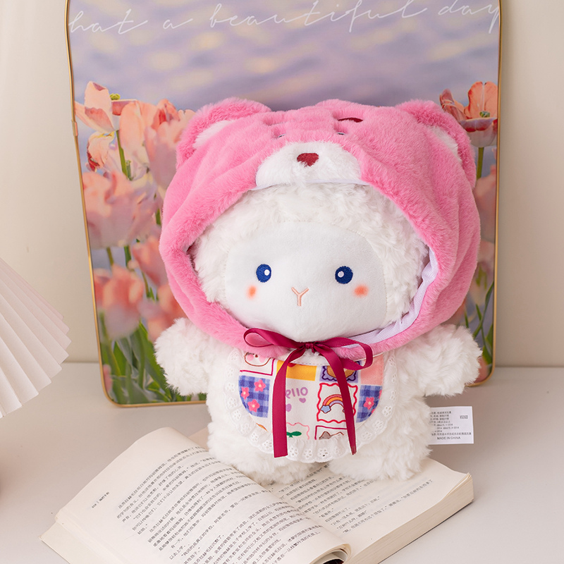 Eco friendly Custom Cute Stuffed Sheep plush doll beautiful doll for gift 3