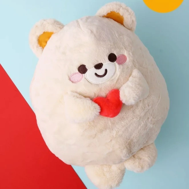 Valentine Gift White Polar Bear Plush with Heart Soft Toys Custom Plush Bear Stuffed Toy 1