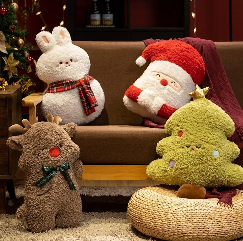 Cute Colorful Animal Elk Soft Toy Plush Reindeer Christmas Elk Deer Plush Toy Christmas Decorations Toys 1