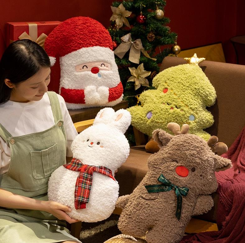 Cute Colorful Animal Elk Soft Toy Plush Reindeer Christmas Elk Deer Plush Toy Christmas Decorations Toys 8