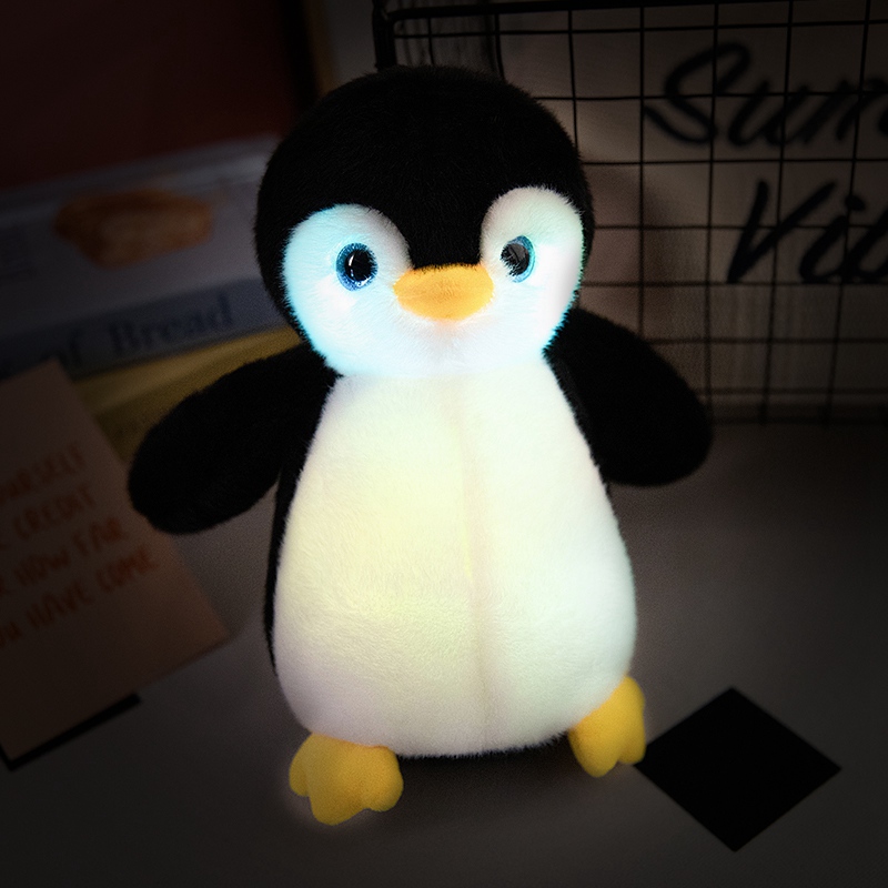 Eco Friendly Luminous Custom cute Penguin stuffed animals pillow 5