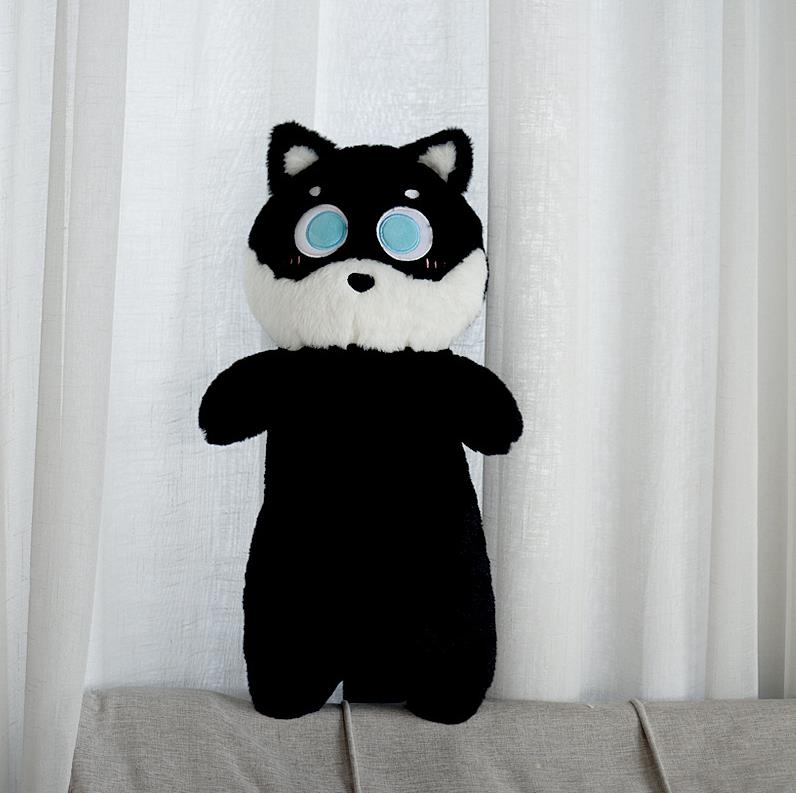 Peluche chien endormi, jouet doux et moelleux, oreiller en forme de chien à corps long. 10