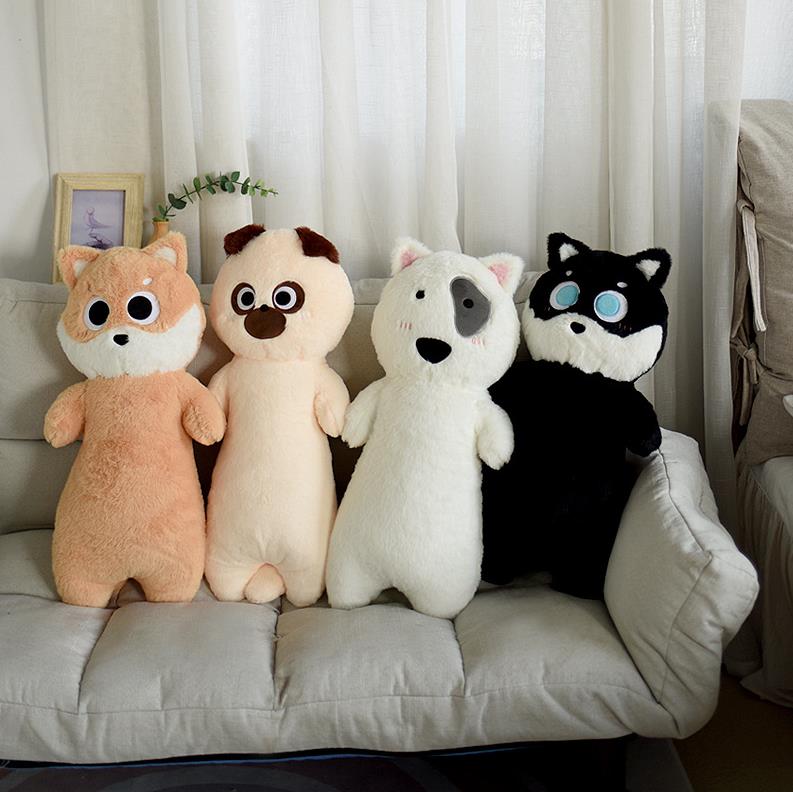 Peluche chien endormi, jouet doux et moelleux, oreiller en forme de chien à corps long. 8