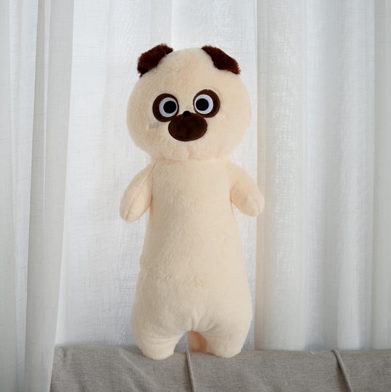 Peluche chien endormi, jouet doux et moelleux, oreiller en forme de chien à corps long. 11