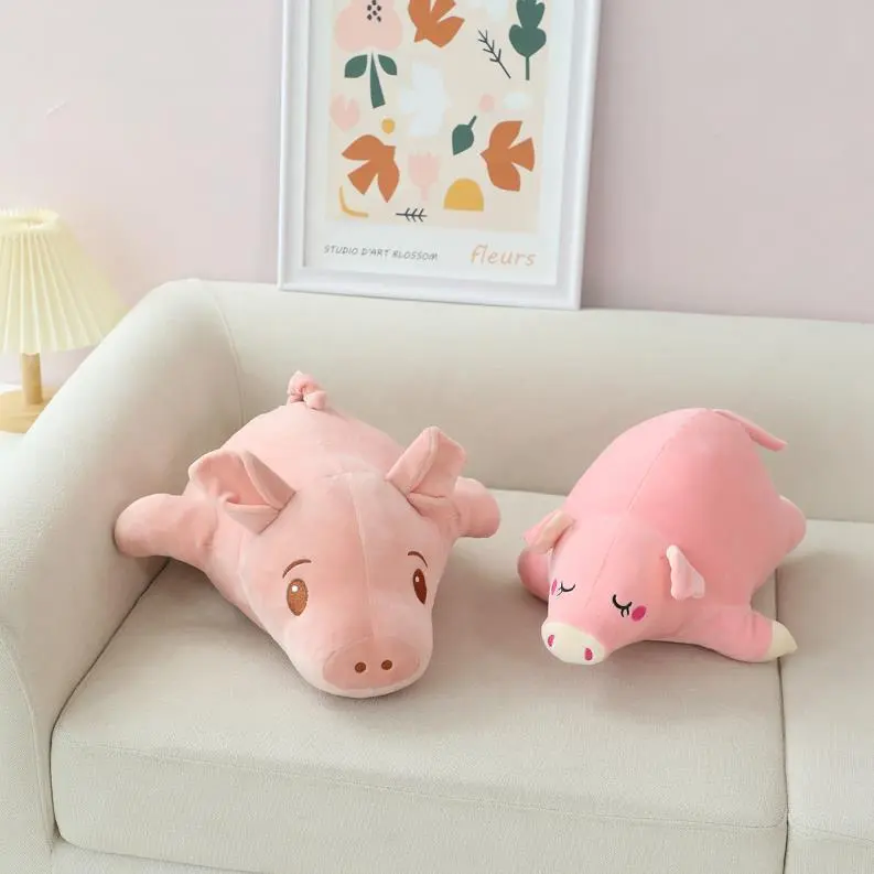 Plush Sleepy Pig Toys Soft Cute Pillow Super Soft Stuffed Animal Pig Dolls 1