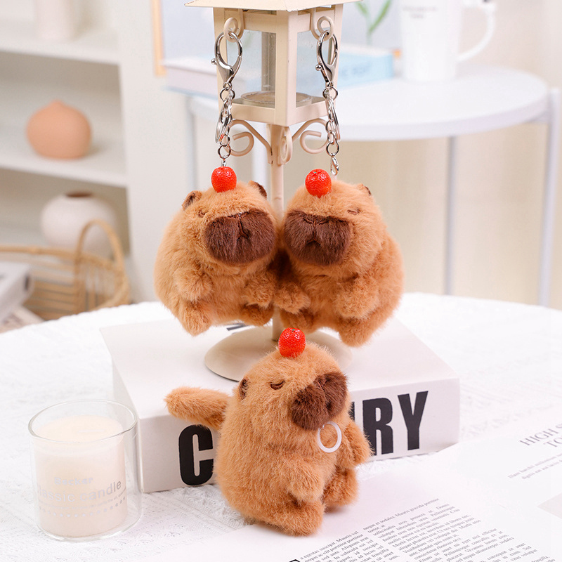 Custom plush toy cute Guinea pig plush keychain interesting stuffed toys 5