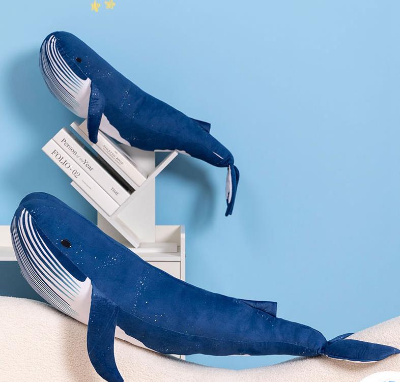 Llavero de almohada de peluche de ballena personalizado, animales de peluche a granel, hermosos diseños, ballena bebé azul de peluche. 8