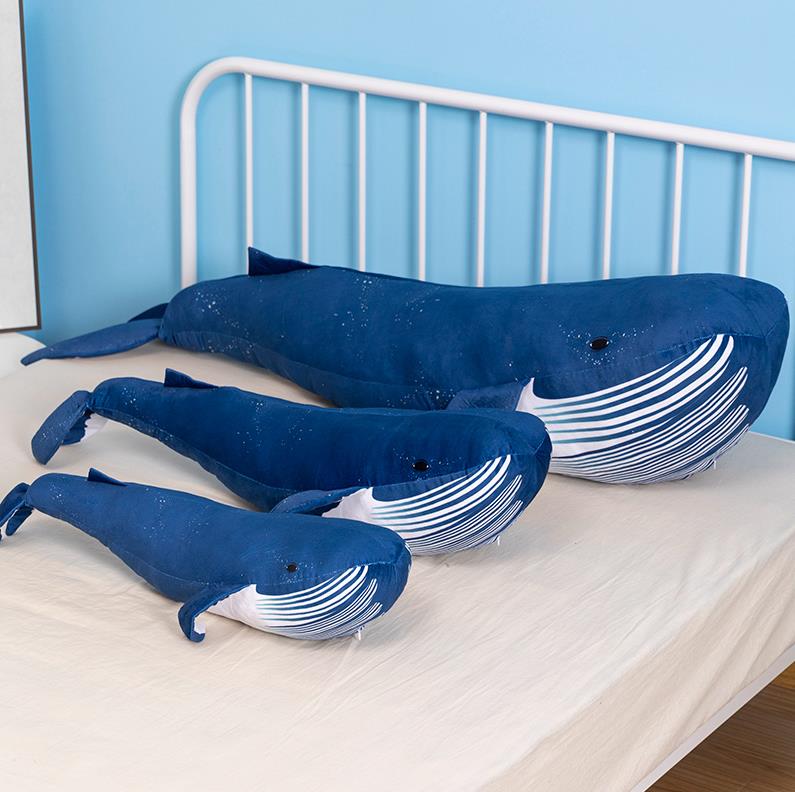 Llavero de almohada de peluche de ballena personalizado, animales de peluche a granel, hermosos diseños, ballena bebé azul de peluche. 12