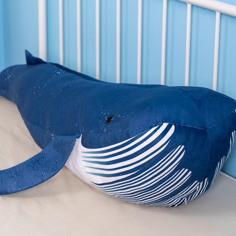 Llavero de almohada de peluche de ballena personalizado, animales de peluche a granel, hermosos diseños, ballena bebé azul de peluche. 11