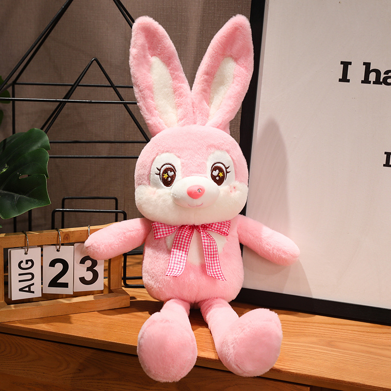 Custom plush toy cute pull long ear rabbit bunny interesting stuffed toys1 2