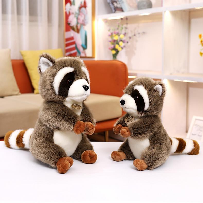 Peluche de mapache realista, personalizado, OEM y ODM. 12