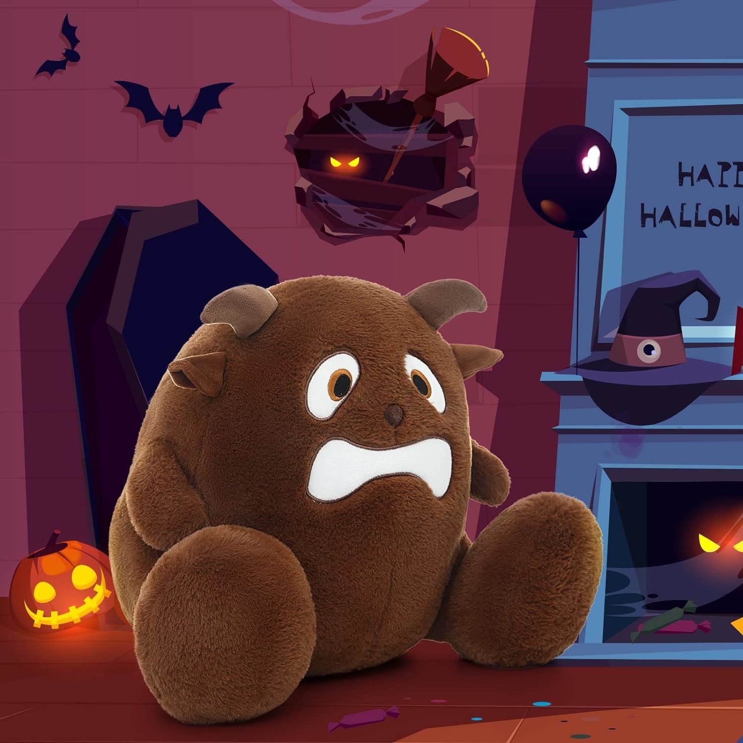 OEM ODM Custom Emotional Monster Plush Toy Furry Monster Stuffed Animal Plush Doll 9