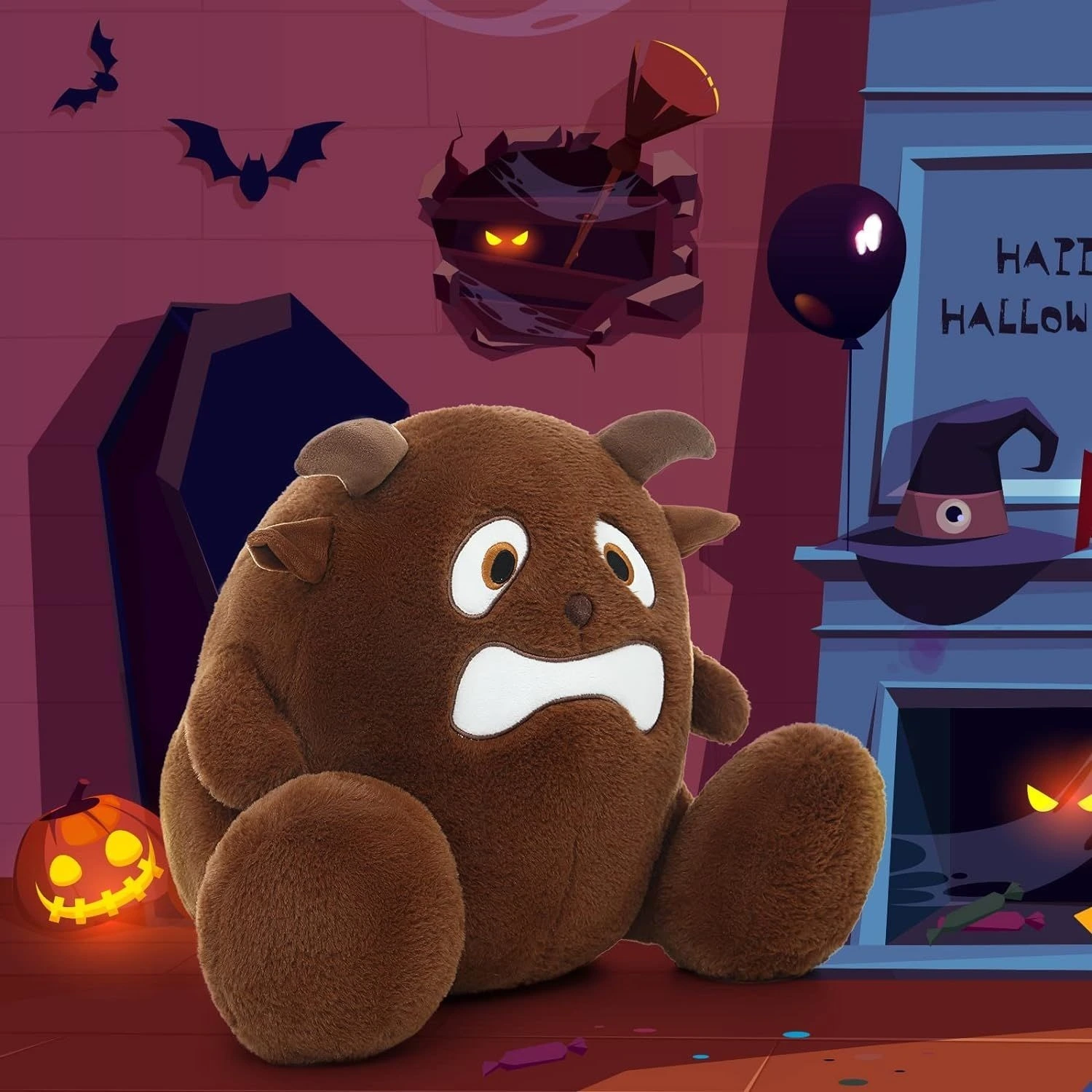 OEM ODM Custom Emotional Monster Plush Toy Furry Monster Stuffed Animal Plush Doll 1