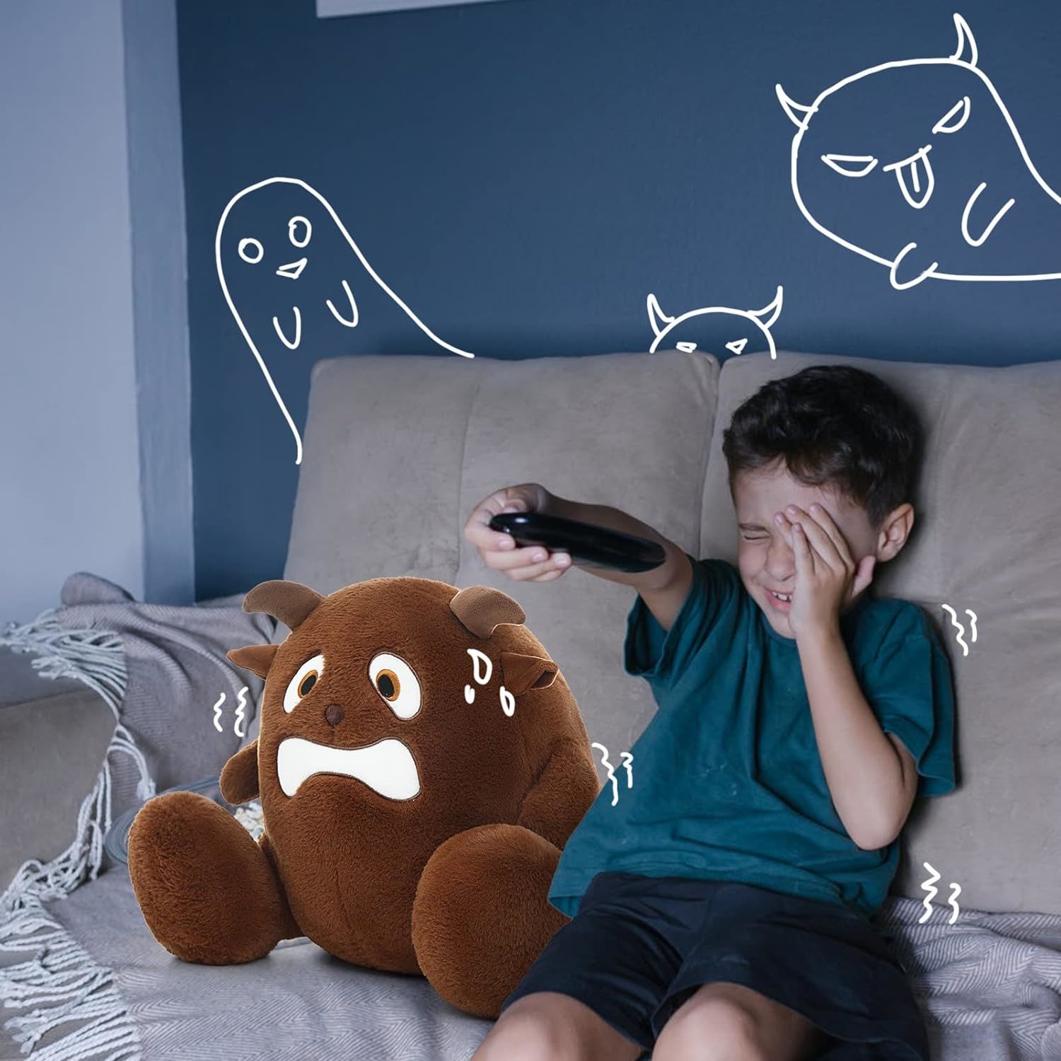 OEM ODM Custom Emotional Monster Plush Toy Furry Monster Stuffed Animal Plush Doll 10