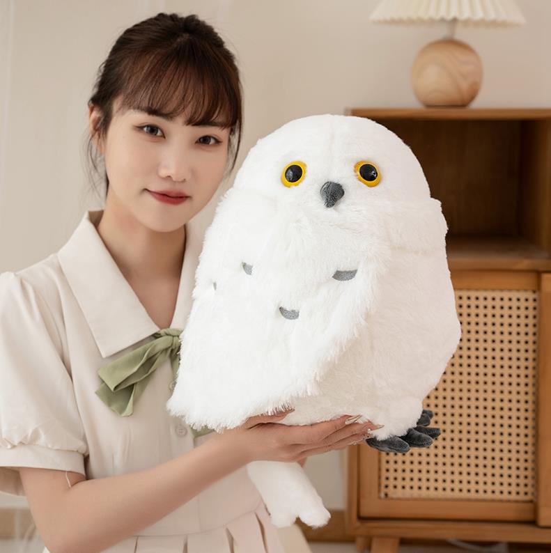 Custom Wholesale Cute Simulation Stuffed Animal Lifelike Owl Plush Toy Creative Stuffed Plush Owl Doll 11
