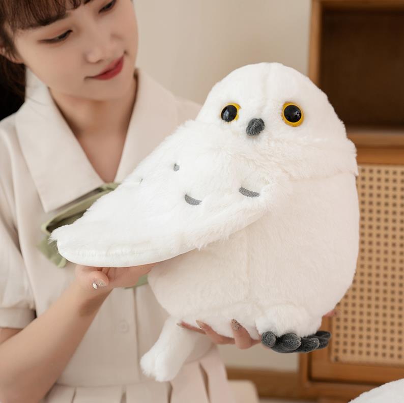 Custom Wholesale Cute Simulation Stuffed Animal Lifelike Owl Plush Toy Creative Stuffed Plush Owl Doll 10