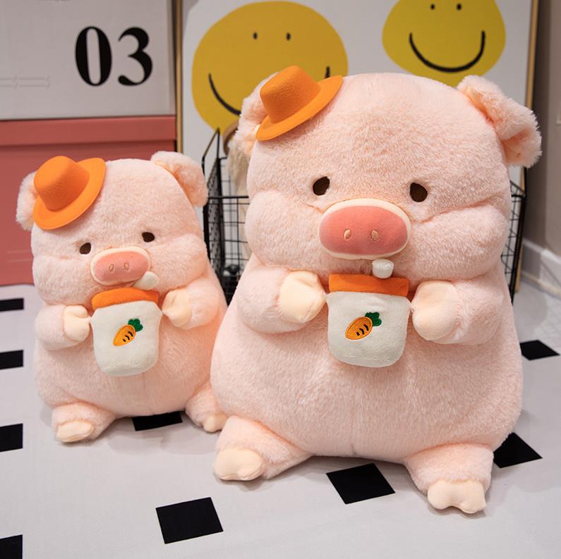 Super Soft Pink Sleepy Pig High quality Plush Toys Throw Pillow Bed Cushion For Girls Kids Stuffed Pig Toys 7