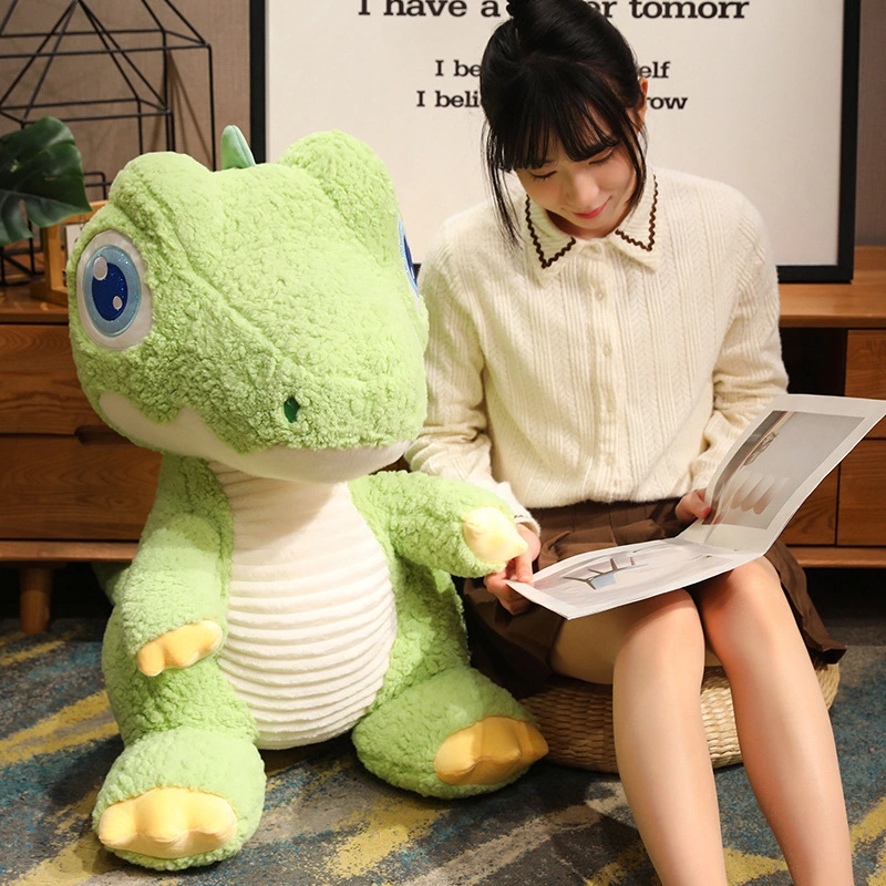 Stuffed color dinosaur and unicorn cute animal toys plush pillow big eye cat for kids 1