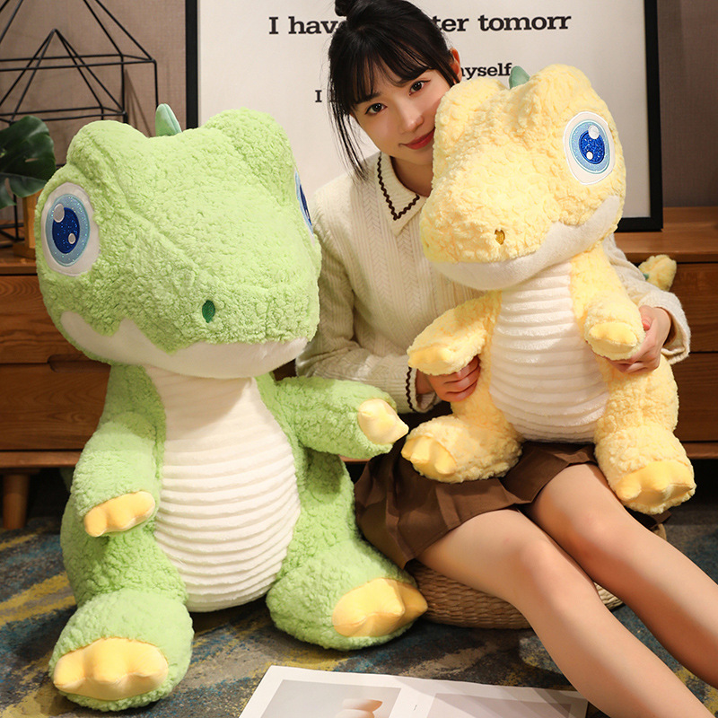 Stuffed color dinosaur and unicorn cute animal toys plush pillow big eye cat for kids 2