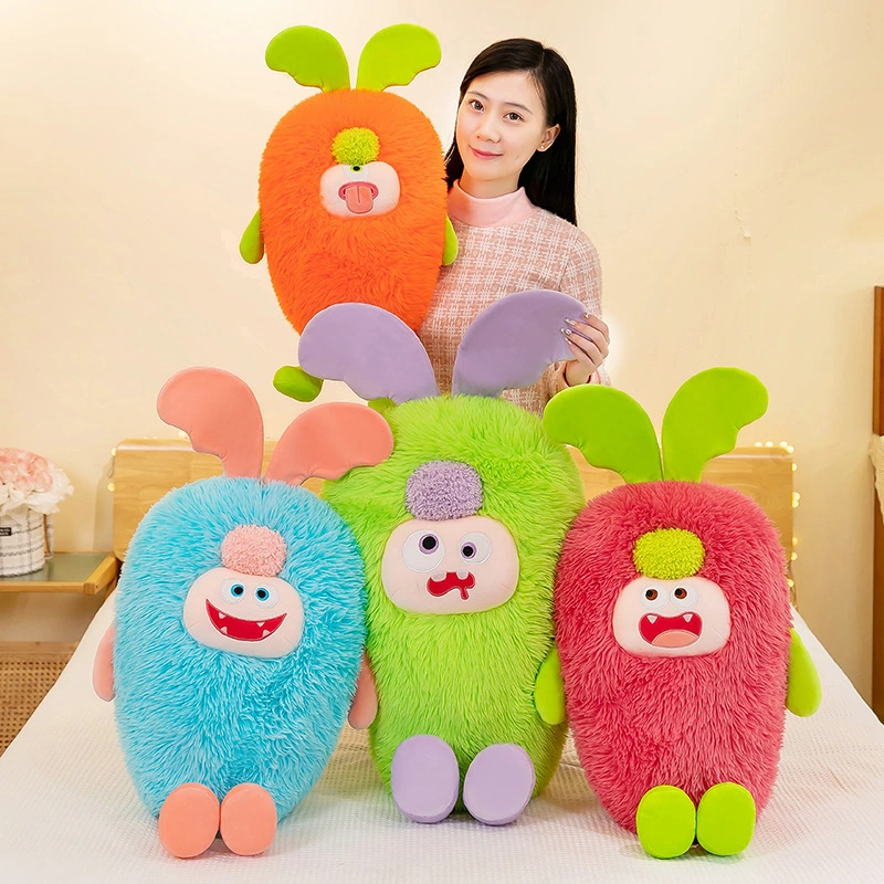 Kawaii Strawberry Carrot Rabbit Pillow for Sleeping Comfortable Custom Cushion Plush Toy Stuffed Pillow 1