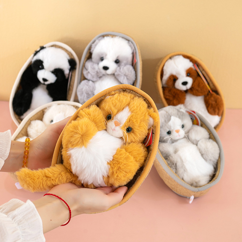 Fluffy Sleeping Cat Realistic Plush Sleep Cat Plush Stuffed Custom Plush Toy Animal 11