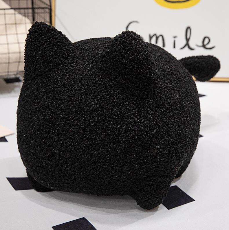 Coussin ultra doux en forme de gros chat noir, peluche, jouet, coussin de canapé. 9