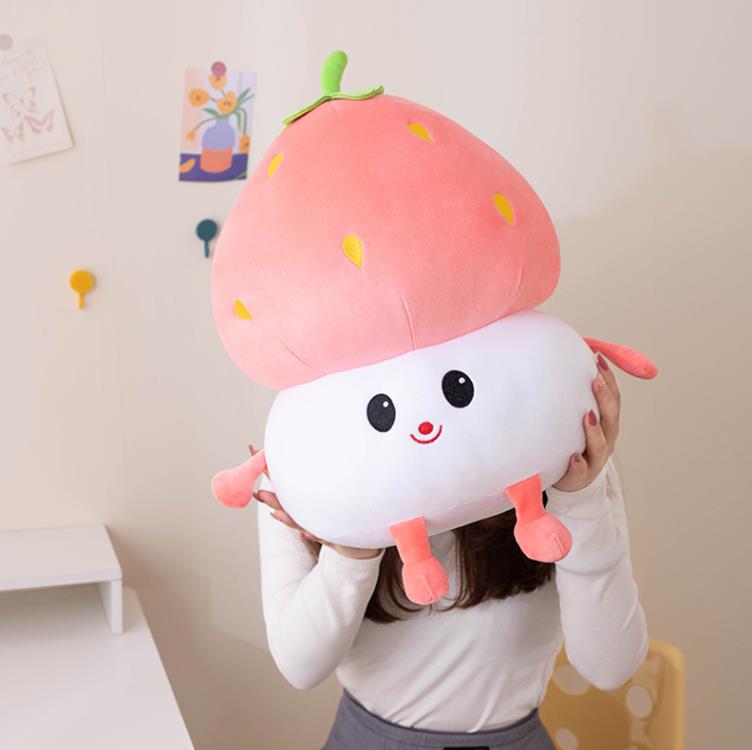 Almohada de peluche personalizada de melocotón rosa, adorable fruta, juguetes de peluche para niña. 12