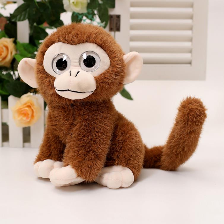 Custom Cute Big Eyes Monkey Stuffed Animal Toys Long Tail Monkey Plush Toy Doll 8
