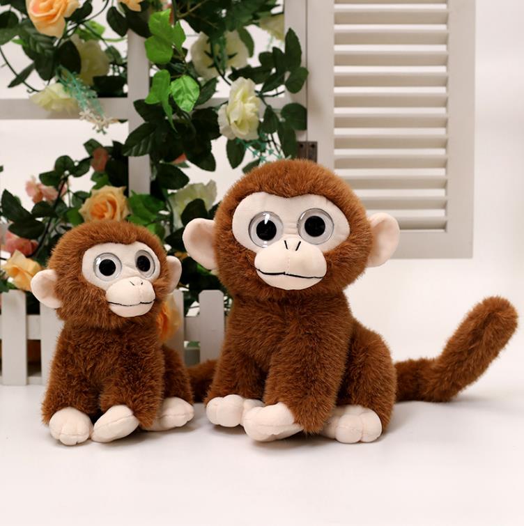 Custom Cute Big Eyes Monkey Stuffed Animal Toys Long Tail Monkey Plush Toy Doll 7