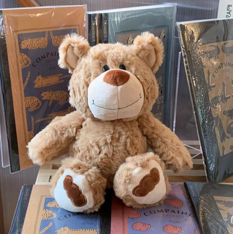 Oso de peluche marrón personalizado de alta calidad, muñeco de peluche para bebés y niños, muñeco para dormir, regalos 13