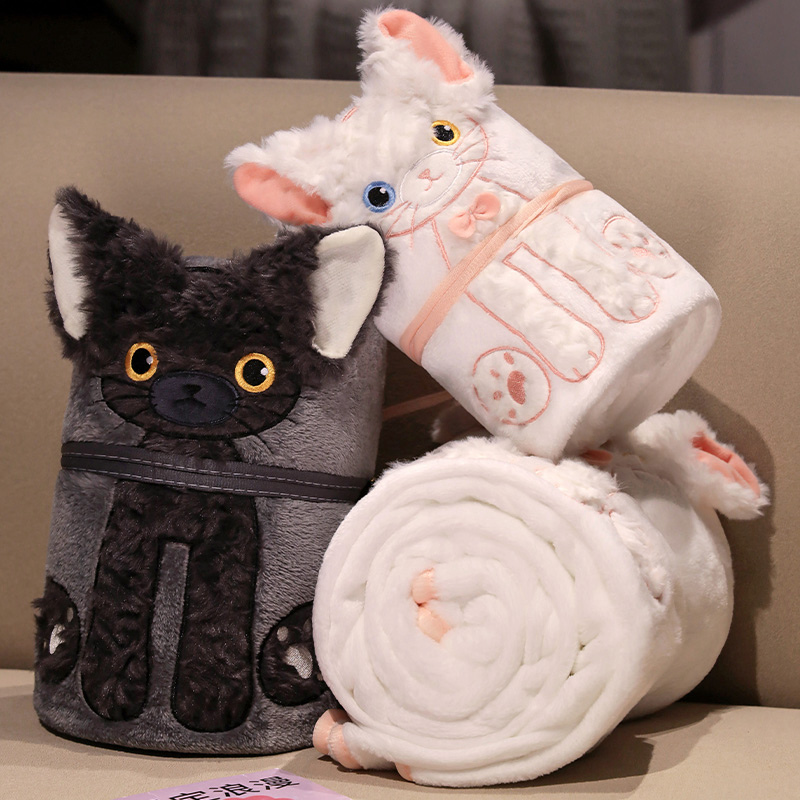 Custom Children's Blanket Plush Animal Fleece Blanket Roll Flannel Throw Blanket 8