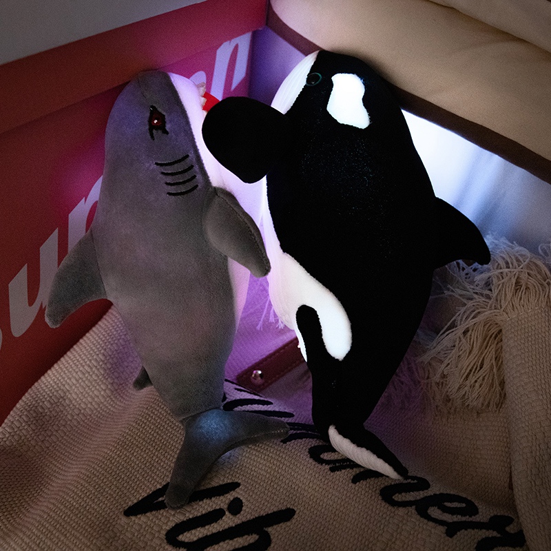Comfortable Shark Plush Toy Custom Plush Toy Animal Led Night Lamp Plush Toy 9