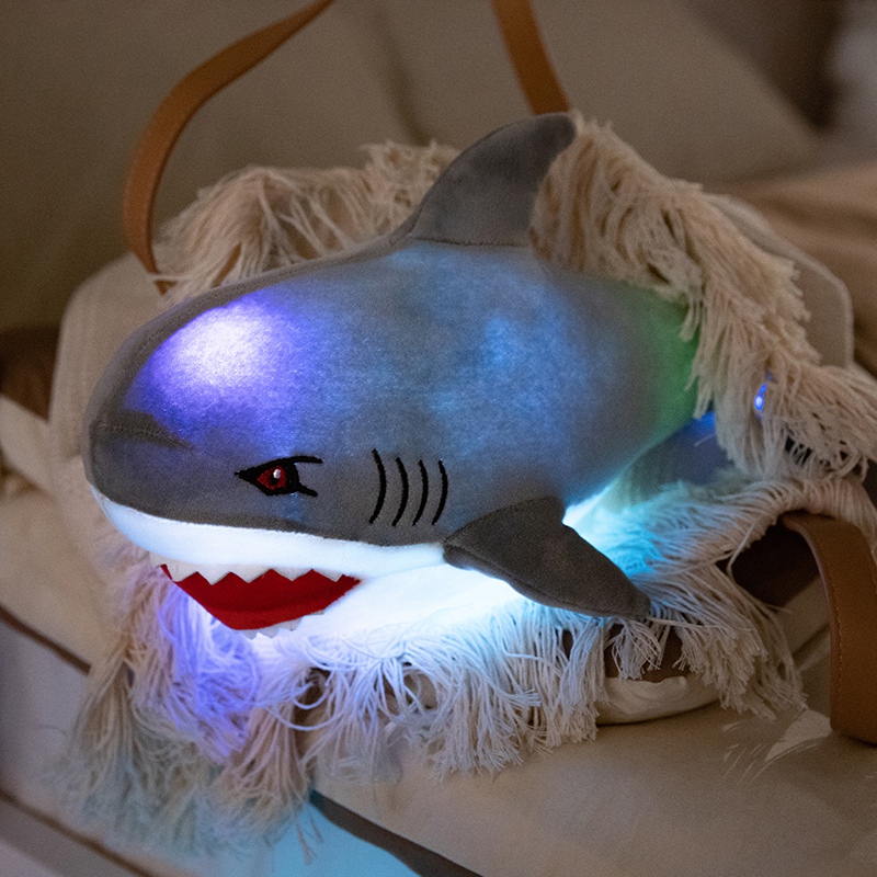 Comfortable Shark Plush Toy Custom Plush Toy Animal Led Night Lamp Plush Toy 11