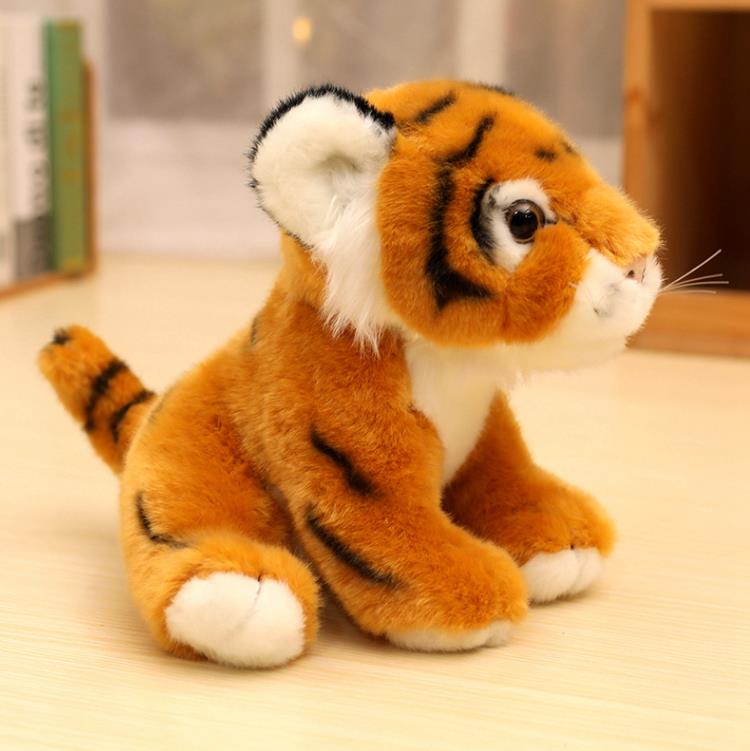 Custom Cute Lifelike Tiger Stuffed Animal Toys White Orange Tiger Plush Toy Doll Kids Gifts 12