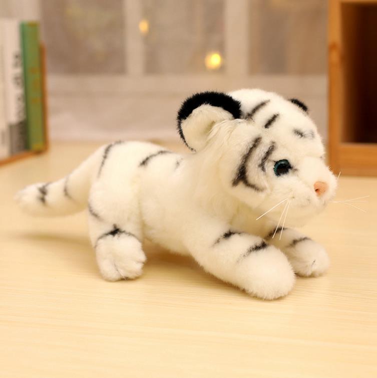 Custom Cute Lifelike Tiger Stuffed Animal Toys White Orange Tiger Plush Toy Doll Kids Gifts 11