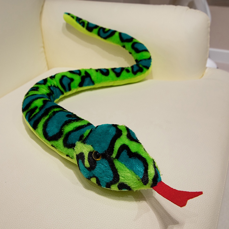 Eco friendly Custom Luminous Simulation Python yellow snake stuffed animals 5