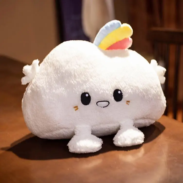 Супермягкая плюшевая подушка в виде белого облака, мягкая игрушка в виде радужного облака, плюшевая подушка для дивана. 1