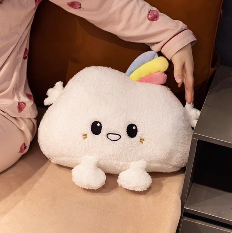 Супермягкая плюшевая подушка в виде белого облака, мягкая игрушка в виде радужного облака, плюшевая подушка для дивана. 8