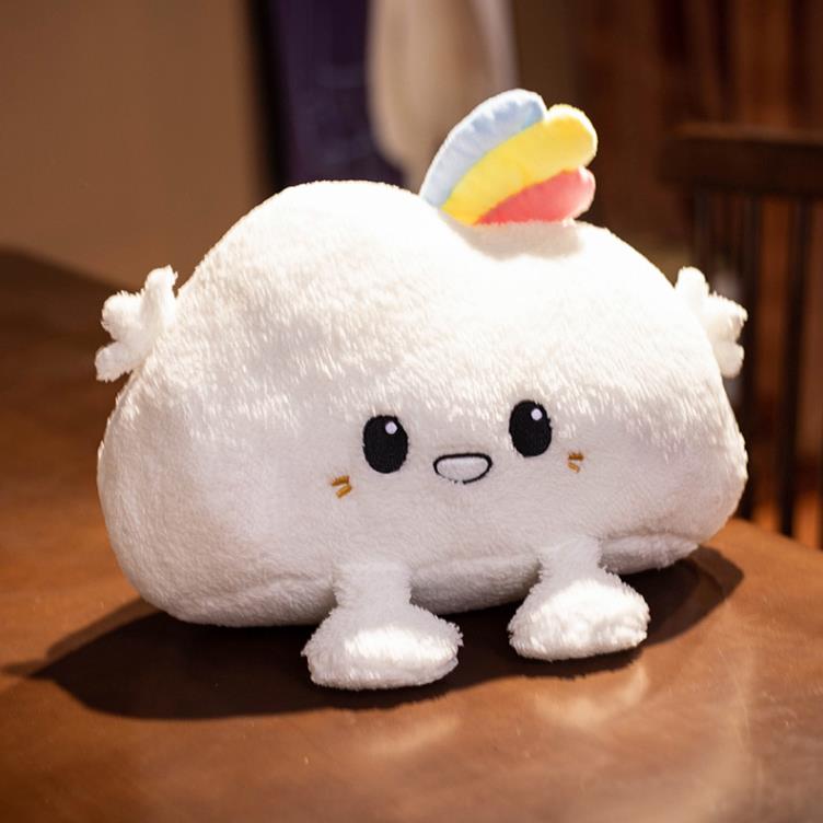 Супермягкая плюшевая подушка в виде белого облака, мягкая игрушка в виде радужного облака, плюшевая подушка для дивана. 11