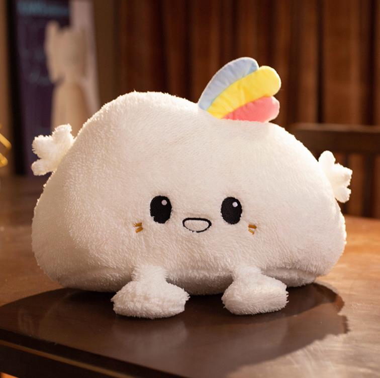 Супермягкая плюшевая подушка в виде белого облака, мягкая игрушка в виде радужного облака, плюшевая подушка для дивана. 7